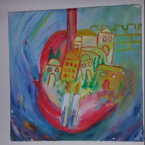 Les peintures de Myriam pour Tsahal : Jérusalem Or