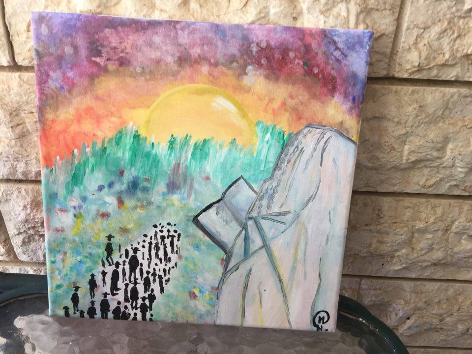 La peinture de Myriam au profit de Tsahal :  » Et je prierais pour vous »