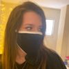 Masques en tissus Lycra de couleur noir