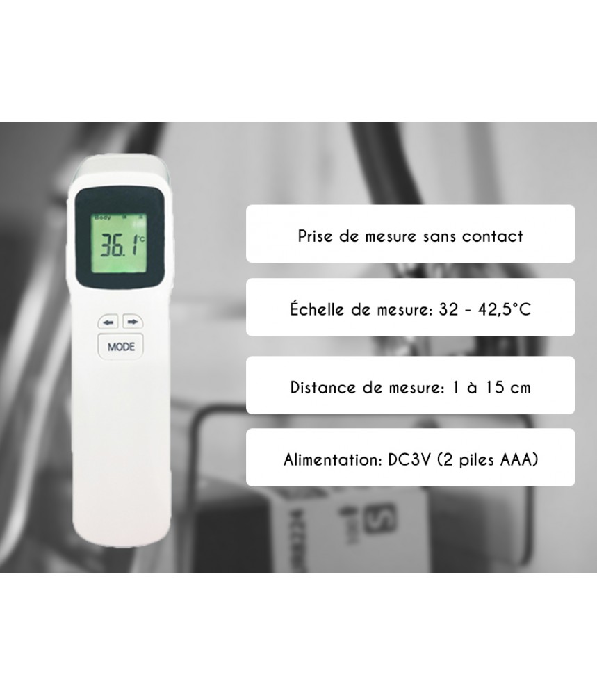 Thermomètre frontal sans contact FZK (Vendu en France à 89.90 €) –  IsraelChrono, la boutique israélienne